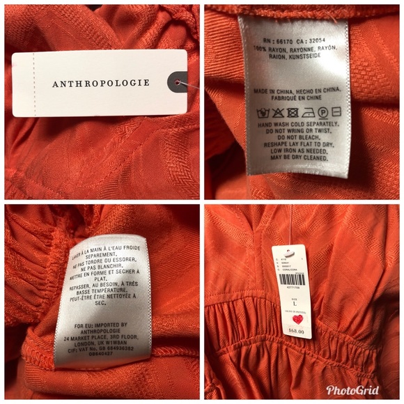 Anthropologie  Maeve Coral top size L - Picture 8 of 8